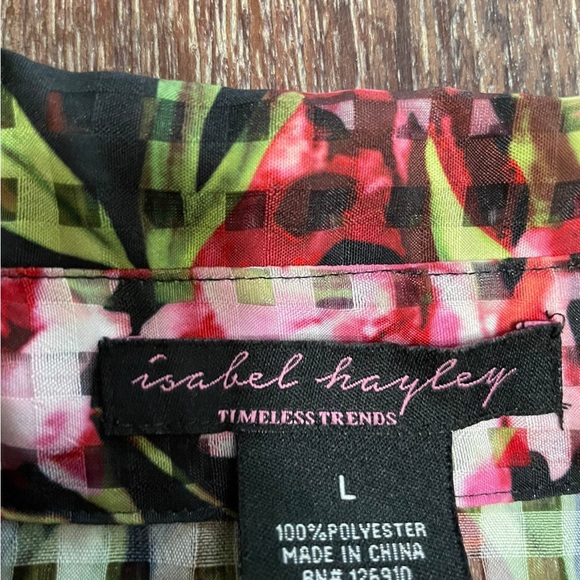 Isabel Hayley semi sheer floral button up blouse - Picture 7 of 9